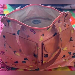 Barbara Bolan Vintage Orange Tote Bag Fruit For Bolan Too Large Plastic HandBag